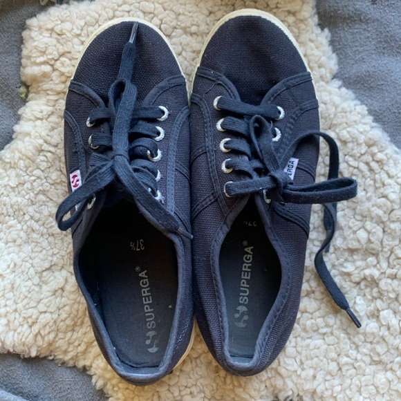 SUPERGA Classic Casual Sneakers Navy - Picture 1 of 4